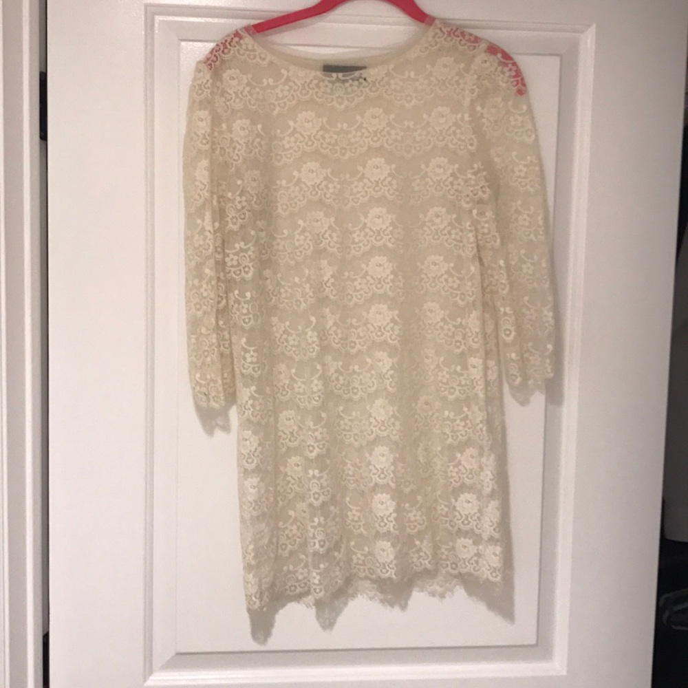 Sheer lace mini dress